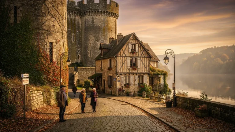 Vue hyper-réaliste du circuit patrimoine sur trois jours entre Sedan, Rocroi et Givet en automne
