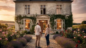 Façade du Manoir de la Roche en Touraine, charme hôtelier et ambiance authentique en pleine nature