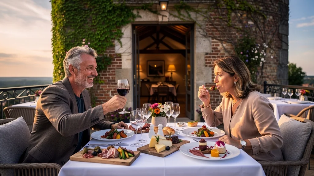 Week-end gastronomique en hôtel-restaurant à Sedan avec table élégante et plats raffinés au prieuré Saint-Martin