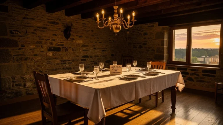 Table d'hôtes vide à Haybes illustrant la perte de 90 € faute de réservation du dîner du dimanche